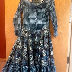 VINTAGE patchwork barn dress